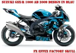 Skull Blau für Suzuki GSX-R 1000 2009-2016